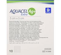 Aquacel Ag Extra, almohadillas de vendaje cuadradas para heridas, 5 x 5 cm.
