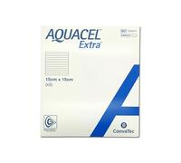 Aquacel Extra 15x15 cm (Envase de 5) - Apósito de Hidrofibra de Alta Absorción para Heridas y Úlceras - Tecnología Hydrofiber.
