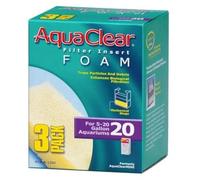 AquaClear 2 Pack de 50 filtros de espuma, 3 insertos por paquete