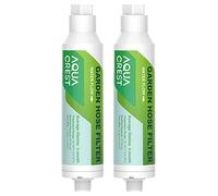 AQUA CREST Filtro de agua para manguera de jardín, mejora la salud de las plantas, reduce enormemente el cloro, el olor, el calcio, ideal para jardinería orgánica, agricultura y mascotas, paquete de 2