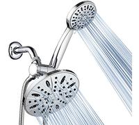 AquaDance Combo de lluvia de 3 vías de alta presión de 7 pulgadas que combina lo mejor de ambos mundos: disfruta de un lujoso cabezal de ducha de lluvia y ducha de mano de 6 ajustes por separado o