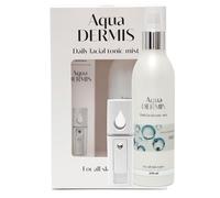 AquaDERMIS Kit Bruma Facial 250ml con Mini Fogger - Tónico Hidratante, Calmante y Refrescante para Todo Tipo de Piel - Control de Acné, Irritación y Resequedad - Uso Diario en Rostro