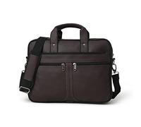 AQUADOR Bolsa para portátil con piel sintética vegana marrón (AB-S-1526-BROWN). Buy & Get a Men's Genuine Leather Wallet-1489 absolutamente gratis., Marrón, M