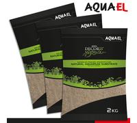 Aquael 3 x 2 kg Aqua Decoris Sustrato De Arena De Cuarzo 0,4-1,2 mm