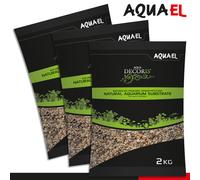 Aquael 3 x 2 kg Sustrato De Grava Aqua Decoris Natural Colorido 1,4-2 mm