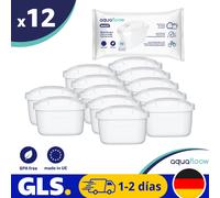 AquaFloow 12 filtros de Agua para Jarras filtrantes compatibles con Brita Maxtra