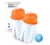 Aquafloow Cartuchos de Filtro de Agua para Usar con Jarras, Filtro de Agua Que Reduce la Cal y el Cloro | Recambio para Aquaphor B15 Standard, Dafi Classic, Brita Classic, Laica - 2 Piezas
