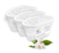 Aquafloow Deshumidificador 400 ml, Antihumedad Habitación 3 Piezas JASMINE | Neutralizador de Olores, Absorbente de Humedad para Cocina, Armario, Baño, Estudio, Ropa
