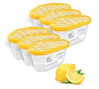 Aquafloow Deshumidificador 400 ml, Antihumedad Habitación 6 Piezas LEMON | Neutralizador de Olores, Absorbente de Humedad para Cocina, Armario, Baño, Estudio, Ropa