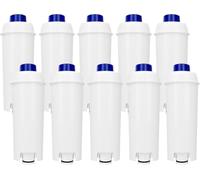 Aquafloow Filtro de Agua Compatible con Cafetera DeLonghi® DLSC002 Magnifica® S, Eletta®, Dinamica®, PrimaDonna® y Serie ECAM - Cartucho Filtrante para Máquina de Café y Espresso (10x)