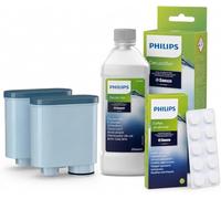Aquafloow Kit de mantenimiento 3 en 1 para cafeteras Philips con 2 filtros