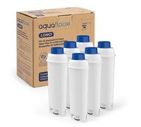 Aquafloow Pack de 6 Filtros de Agua para Máquinas de Café - Compatibles con DeLonghi DLSC002, SER3017, 5513292811 - para Series ECAM, ESAM, ETAM