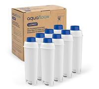 Aquafloow Pack de 8 Filtros de Agua para Máquinas de Café - Compatibles con DeLonghi DLSC002, SER3017, 5513292811 - para Series ECAM, ESAM, ETAM