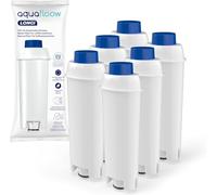 Aquafloow Purificador de Agua Compatible con Cafetera DeLonghi® DLSC002 Magnifica® S, Eletta®, Dinamica®, PrimaDonna® y Serie ECAM - Cartucho Filtrante para Máquina de Café y Espresso (6x)