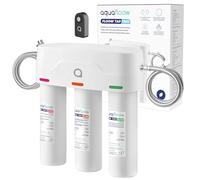 Aquafloow Sistema de Filtro de Agua para Debajo del Fregadero, Filtro de 3 Etapas con Temporizador, Elimina 99,99% de Plomo, Cloro, Fluor, Olores, Conexión Directa, Cambio Rápido de Filtro