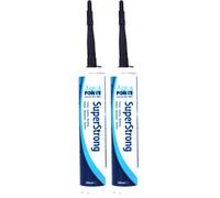 AquaForte Adhesivo elástico para estanque y acuario, Superstrong MS Polymer, 290ml, negro, Sella todo de forma sencilla, Adecuado para EPDM y PVC, entre otros, También se pega bajo el agua