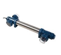 AquaForte Midi Power UV-C 40 W, lámparas más cortas y carcasa de acero inoxidable, caudal máximo de 15,000 litros por hora, para un estanque claro con peces sanos sin productos químicos