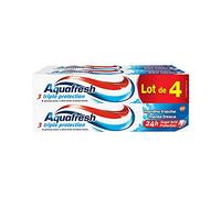 Aquafresh Pasta de dientes de menta fresca de triple protección, para dientes fuertes y aliento fresco, juego de 4 x 75 ml