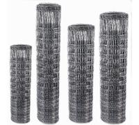 Aquagart Valla Forestal de 50 m - 160 cm o 180 cm - 4 Versiones Diferentes (160/20/15) - Plateado - Alambres de acero - Jardín