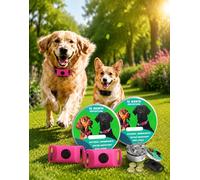 AqualityPets Collar for Dogs, Natural Aromatherapy Collar with Plant-Based Botanical Extracts, Adjustable Fresh Scent Accessory for Outdoor Activities, Daily Wear, Small Medium Large Breeds，Rose*2