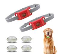 AqualityPets Natural Flea and Tick Collar for Dogs,Repellent Hanger - 100% Natural Essential Oil, Waterproof,Adjustable for Puppies & Dogs from 7 Weeks - Up to 16 Months (2, Red)