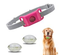 AqualityPets Natural Flea and Tick Collar for Dogs,Repellent Hanger - 100% Natural Essential Oil, Waterproof,Adjustable for Puppies & Dogs from 7 Weeks - Up to 16 Months (2, Pink)