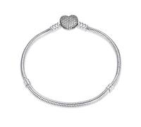 AQUALITYS Pulsera de Plata 925 con diseño Original, Abalorios, Brazalete, joyería DIY, Regalo para Mujeres