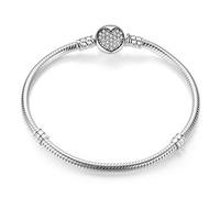 AQUALITYS Pulsera de Plata 925 con diseño Original, Abalorios, Brazalete, joyería DIY, Regalo para Mujeres