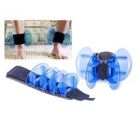 Aqualogix Juego de aletas híbridas de alta resistencia para ejercicio acuático - Azul | Puños acuáticos | Guía de inicio rápido | Pesas de agua para piernas | Entrenamiento de fuerza y natación |