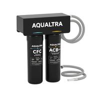 AQUALTRA USF-2B-15 Sistema de filtro bajo fregadero ligeramente alcalino, 106000 L, reduce PFOA, PFOS, cloro, plomo, mercurio, cloramina, fluoruro, partículas de microplásticos, mal sabor y olor