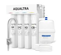 AQUALTRA USF-4RF-100 Sistema de Ósmosis Inversa domestica para Bajo Fregadero, 100GPD - Con Grifo, Relación Agua Purificada/Residual 3:1, Diseño Depósito, Instalación Express