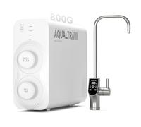 AQUALTRA USF-AR-800 Sistema de ósmosis inversa debajo del fregadero, RO alcalino 10 etapas sin depósito, NSF/ANSI/CAN 372, 800 GPD, relación 3:1, grifo LED inteligente
