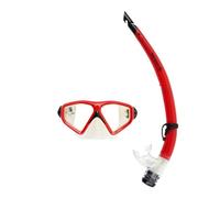 Aqualung Combo Saturn, Máscara + Tubo de Buceo, Snorkel y Senderismo acuático para Adultos, Hombres y Mujeres, con visión de 180°, protección UV, vidrios antivaho y antigoteo