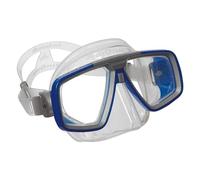 Aqualung Look - Máscara Buceo Adultos con Doble Lente de Cristal Templado, diseño versátil, Hebillas con dial de 360°, impermeabilidad Mejorada, óptimo para el Submarinismo, Azul metálico