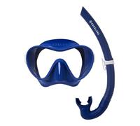 Aqualung Neos - Set de Snorkel con máscara monovidrio sin armazón + Tubo de Silicona, Vidrio Templado de Buceo, Volumen 170cm³, Compacto para Viajar