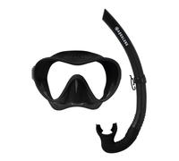 Aqualung Neos - Set de Snorkel con máscara monovidrio sin armazón + Tubo de Silicona, Vidrio Templado de Buceo, Volumen 170cm³, Compacto para Viajar