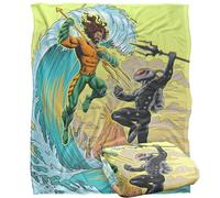 AQUAMAN and The Lost Kingdom Blanket, 152 x 127 cm Battle in The Ocean Silky Touch Super Soft Throw Blanket
