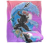AQUAMAN and The Lost Kingdom Blanket, 152 x 127 cm Black Manta Waves Silky Touch Super Soft Throw Blanket
