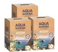 AQUAMARINA Costa Brava - Agua de Mar Hipertónica 5L | 100% Natural | Minerales Esenciales para Hidratación, Cocina Mediterránea y Bienestar Deportivo (3 Bag in Box 5 Litros)