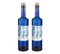 AQUAMARINA COSTA BRAVA - Agua de Mar HIPERTÓNICA - botella de 750ml 100% Natural, Sin aditivos, Rica en Minerales, Microfiltrada en frío | Ideal para beber y cocinar (2 Botellas 750 ml)
