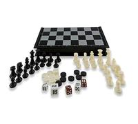 Aquamarine Games - Ajedrez, Damas y Backgammon, magnético (CP024)