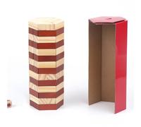 Aquamarine Games Hexa Tower - Torre Hexagonal de Equilibrio, Juego de Habilidad y Equilibrio, Madera, 2 Juegos en Uno