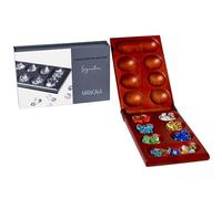 Aquamarine Games - Mancala, Juego de Habilidad y Estrategia para 2 Jugadores, Tablero de Madera con Piezas de Cristal