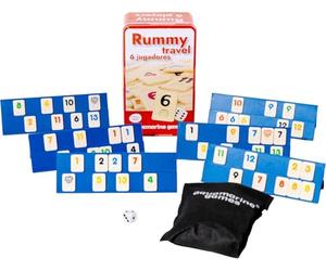 Aquamarine Games- Rummy travel 6 jugadores, Multicolor (DO004), de 7 a 9 años.
