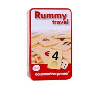 Aquamarine Games Rummy de viaje DO003 4 jugadores a partir de 7 años estuche de metal