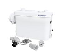 Aquamatix Bomba Maceradora 400W Bomba Sanitaria de Aguas Residuales 100L/min 3 entradas para inodoros suspendidos 6,5m Distancia de bombeo vertical con filtro de carbono