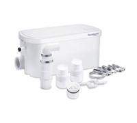 Aquamatix pequeña estación de elevación, 250 W con triturador compacto, bomba de aguas residuales hasta 8 m de altura de descarga, con 2 entradas, para ducha y lavabo