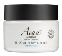 AQUAMINERAL - Manteca Corporal Blissful Springtime - 350 ml | Manteca corporal con karité, aloe vera y aceites vegetales para nutrir, hidratar y dejar la piel suave y flexible.