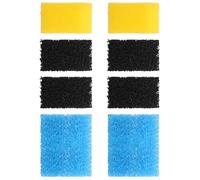 AquaMiracle® Esponja de repuesto para filtro de acuario, piezas de repuesto para filtro de pecera, incluye 2 esponjas gruesas, 2 esponjas finas y 4 esponjas carbonizadas