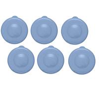 AquaNation - Juego de 6 botellas de agua de 55 mm para botellas de agua de 3 y 5 galones, a prueba de fugas y tapas sin BPA (6 unidades) (color azul)